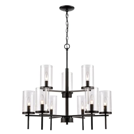 Oakland 28.5'' Wide 9-Light Chandelier - Black